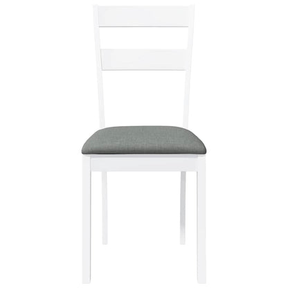 Sedie da Pranzo con Cuscini 2 pz Bianco Legno Massello di Hevea | homemem39