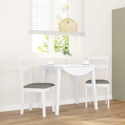 Sedie da Pranzo con Cuscini 2 pz Bianco Legno Massello di Hevea | homemem39