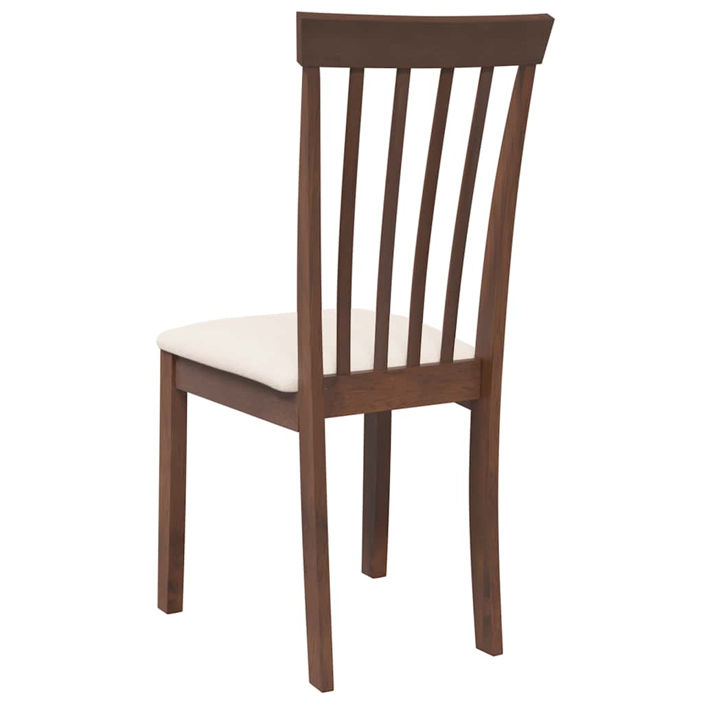 Sedie da Pranzo con Cuscini 2pz Marrone Legno Massello di Hevea | homemem39
