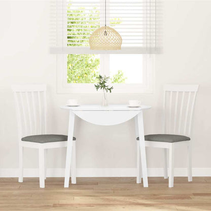 Sedie da Pranzo con Cuscini 2 pz Bianco Legno Massello di Hevea | homemem39