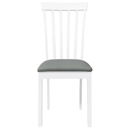 Sedie da Pranzo con Cuscini 2 pz Bianco Legno Massello di Hevea | homemem39