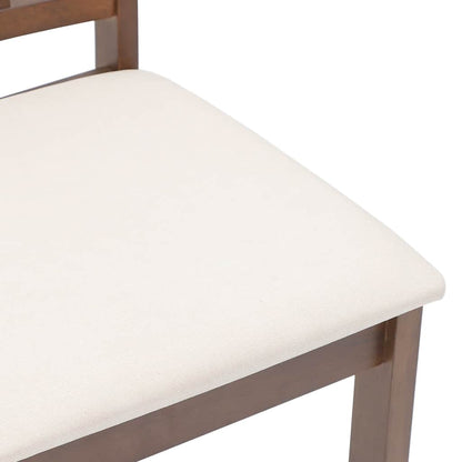 Sedie da Pranzo con Cuscini 2pz Marrone Legno Massello di Hevea | homemem39