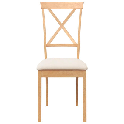 Sedie da Pranzo con Cuscini 2 pz in Legno Massello di Hevea | homemem39