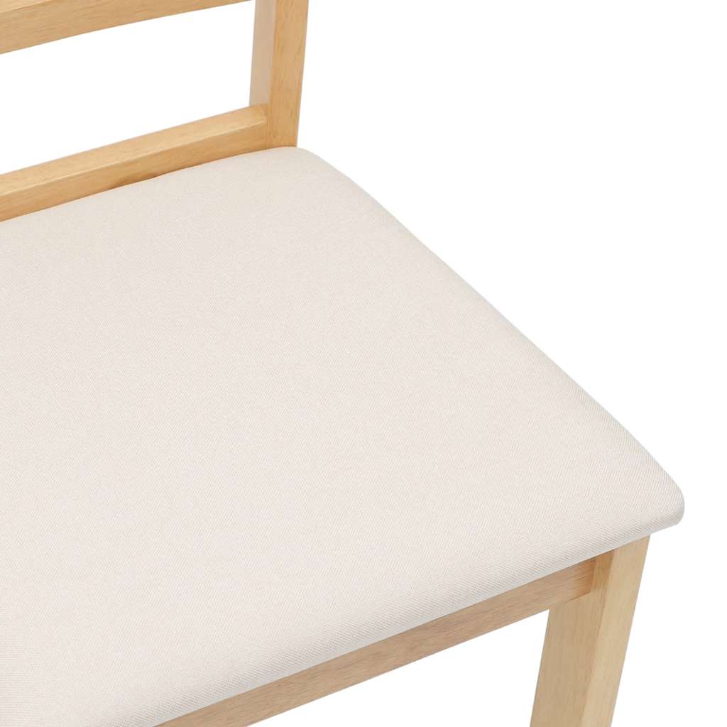 Sedie da Pranzo con Cuscini 2 pz in Legno Massello di Hevea | homemem39