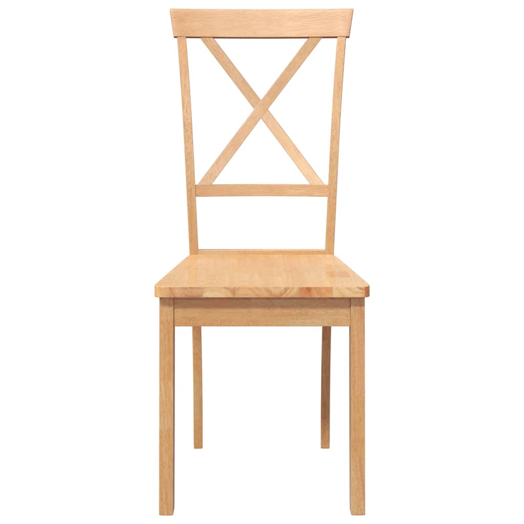 Sedie da Pranzo 2 pz in Legno Massello di Hevea | homemem39