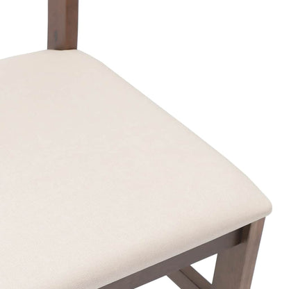 Sedie da Pranzo con Cuscini 2pz Marrone Legno Massello di Hevea | homemem39