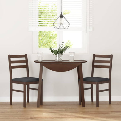 Sedie da Pranzo con Cuscini 2pz Marrone Legno Massello di Hevea | homemem39