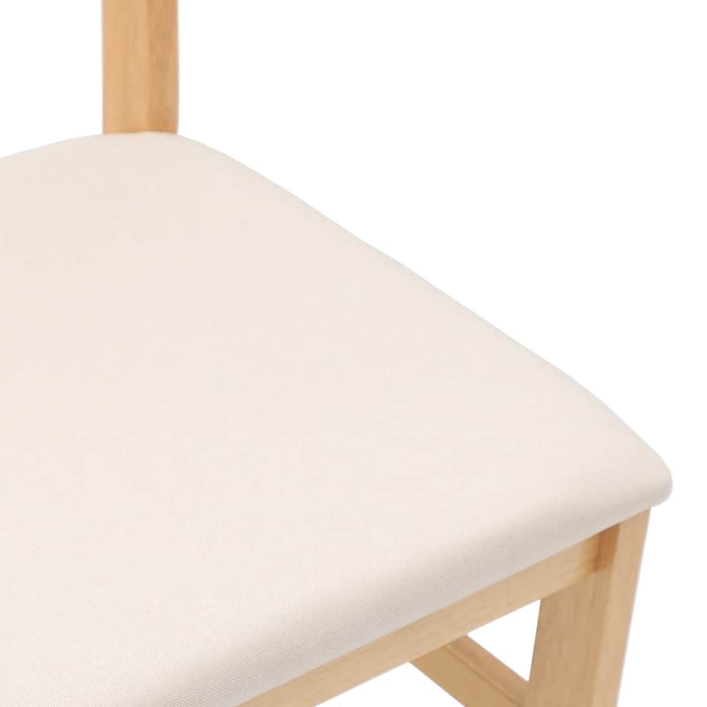 Sedie da Pranzo con Cuscini 2 pz in Legno Massello di Hevea | homemem39