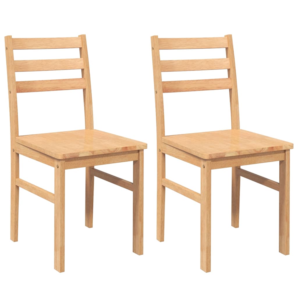 Sedie da Pranzo 2 pz in Legno Massello di Hevea | homemem39