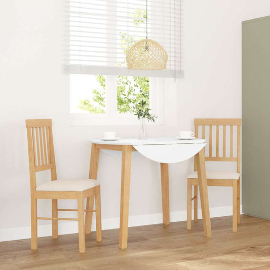 Sedie da Pranzo con Cuscini 2 pz in Legno Massello di Hevea | homemem39