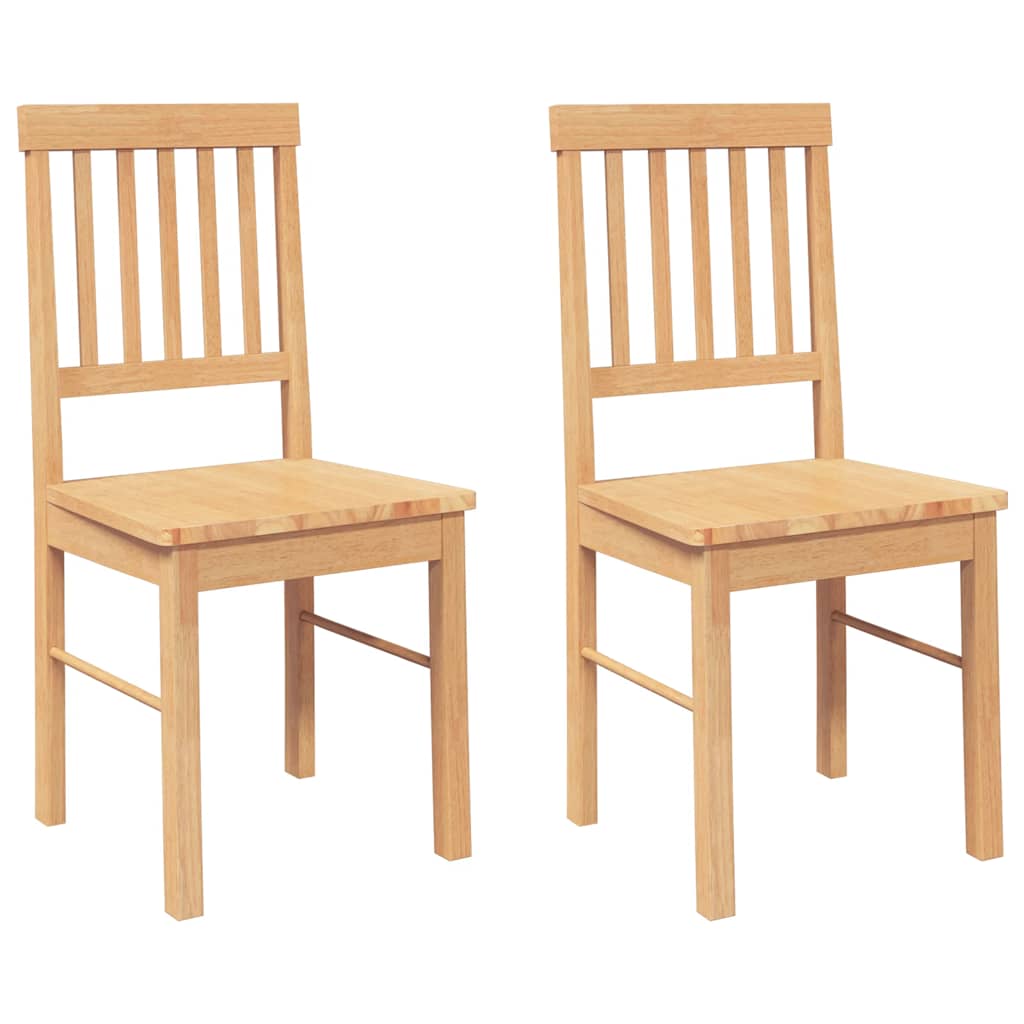 Sedie da Pranzo 2 pz in Legno Massello di Hevea | homemem39