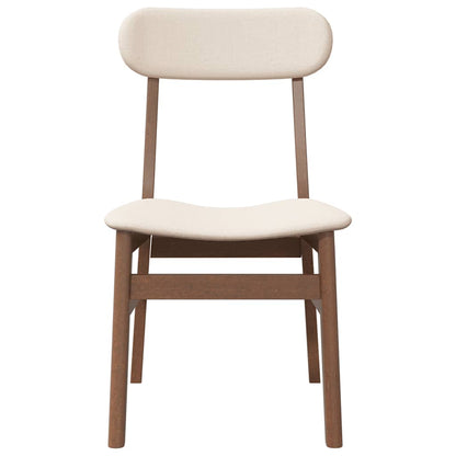 Sedie da Pranzo con Cuscini 2pz Marrone Legno Massello di Hevea | homemem39