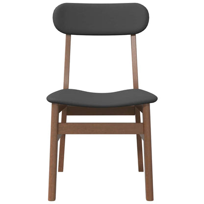 Sedie da Pranzo con Cuscini 2pz Marrone Legno Massello di Hevea | homemem39