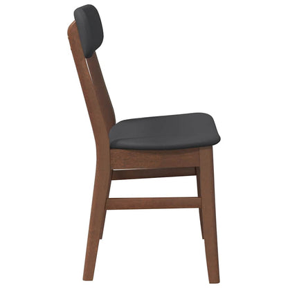 Sedie da Pranzo con Cuscini 2pz Marrone Legno Massello di Hevea | homemem39