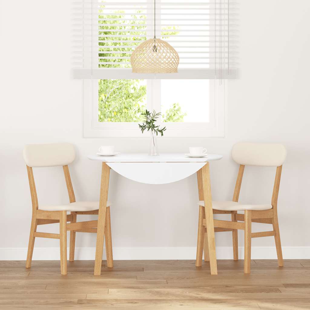 Sedie da Pranzo con Cuscini 2 pz in Legno Massello di Hevea | homemem39