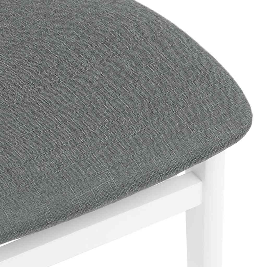 Sedie da Pranzo con Cuscini 2 pz Bianco Legno Massello di Hevea | homemem39
