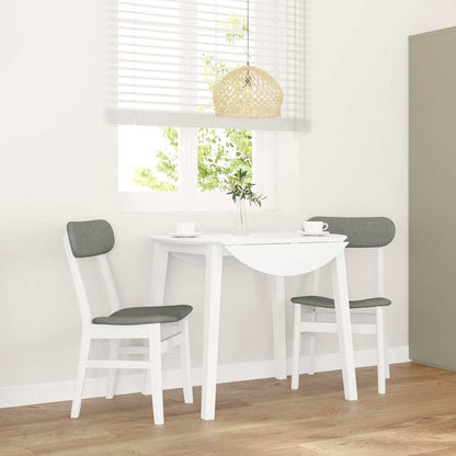 Sedie da Pranzo con Cuscini 2 pz Bianco Legno Massello di Hevea | homemem39