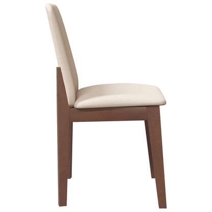 Sedie da Pranzo con Cuscini 2pz Marrone Legno Massello di Hevea | homemem39