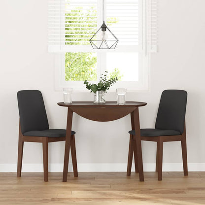 Sedie da Pranzo con Cuscini 2pz Marrone Legno Massello di Hevea | homemem39