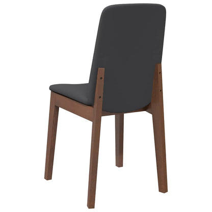 Sedie da Pranzo con Cuscini 2pz Marrone Legno Massello di Hevea | homemem39