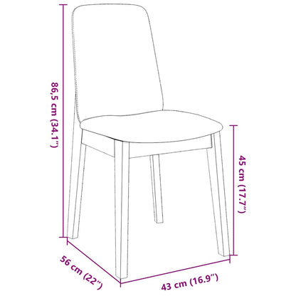 Sedie da Pranzo con Cuscini 2pz Marrone Legno Massello di Hevea | homemem39