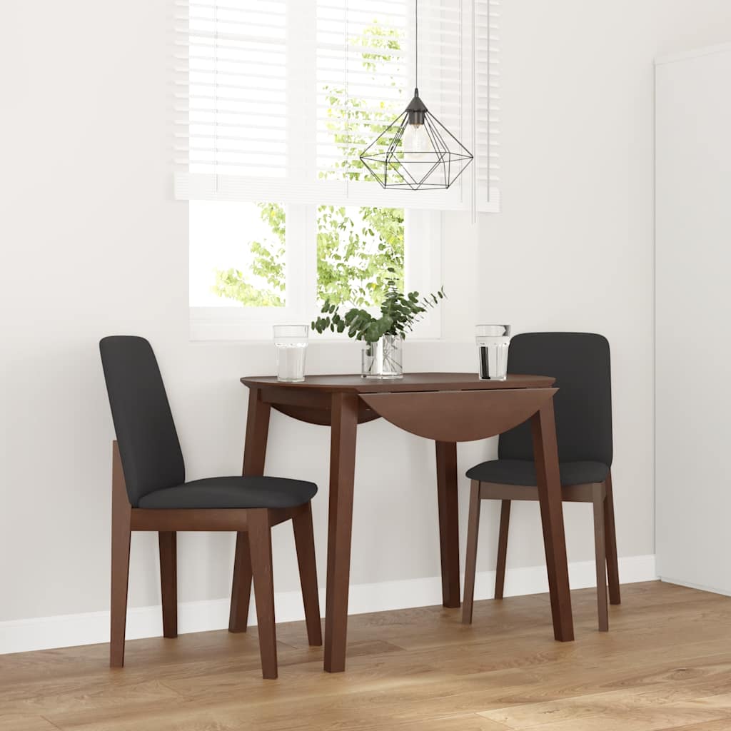 Sedie da Pranzo con Cuscini 2pz Marrone Legno Massello di Hevea | homemem39