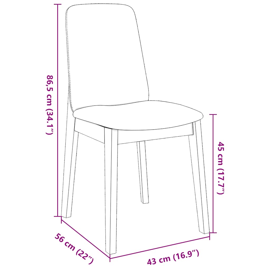 Sedie da Pranzo con Cuscini 2 pz Bianco Legno Massello di Hevea | homemem39