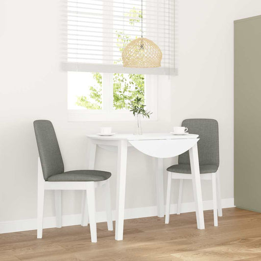 Sedie da Pranzo con Cuscini 2 pz Bianco Legno Massello di Hevea | homemem39