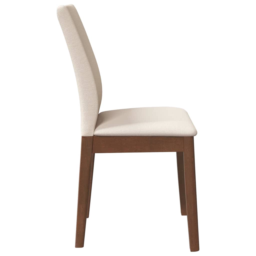 Sedie da Pranzo con Cuscini 2pz Marrone Legno Massello di Hevea | homemem39