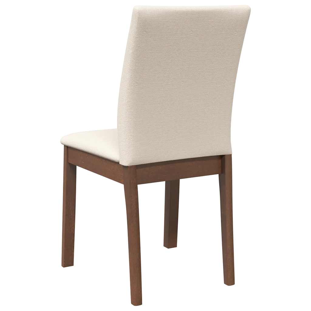Sedie da Pranzo con Cuscini 2pz Marrone Legno Massello di Hevea | homemem39