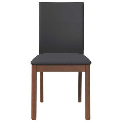Sedie da Pranzo con Cuscini 2pz Marrone Legno Massello di Hevea | homemem39