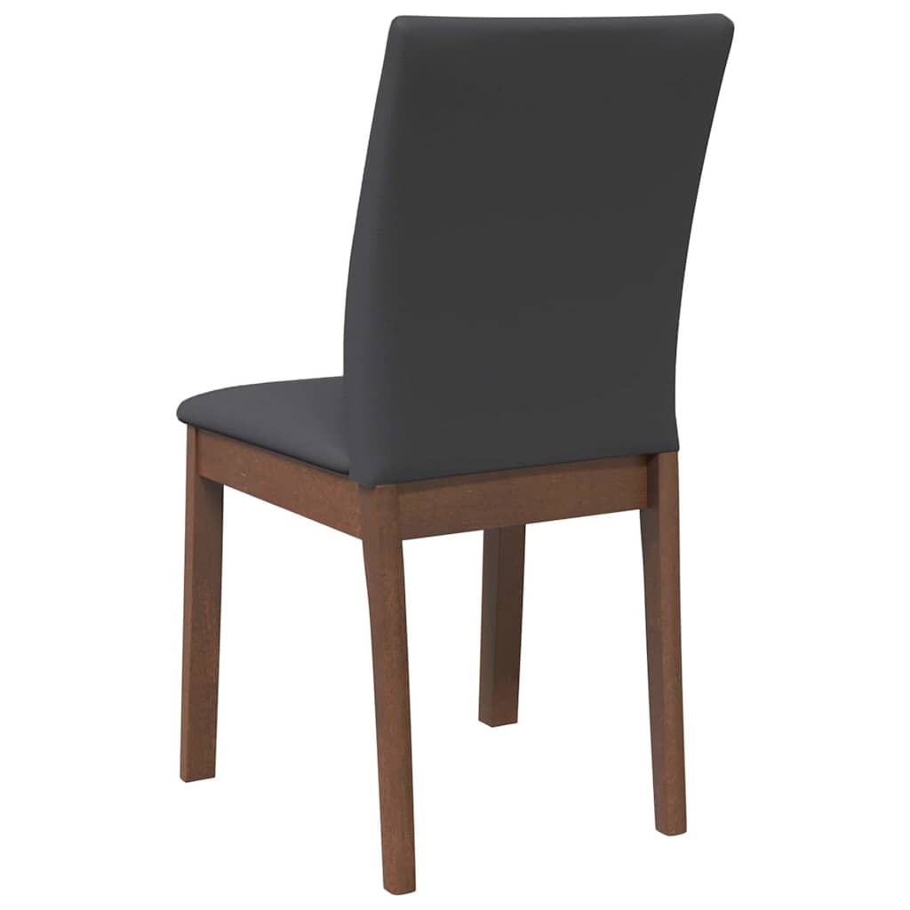 Sedie da Pranzo con Cuscini 2pz Marrone Legno Massello di Hevea | homemem39