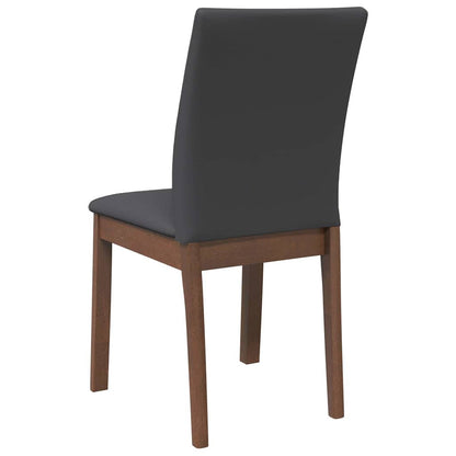 Sedie da Pranzo con Cuscini 2pz Marrone Legno Massello di Hevea | homemem39