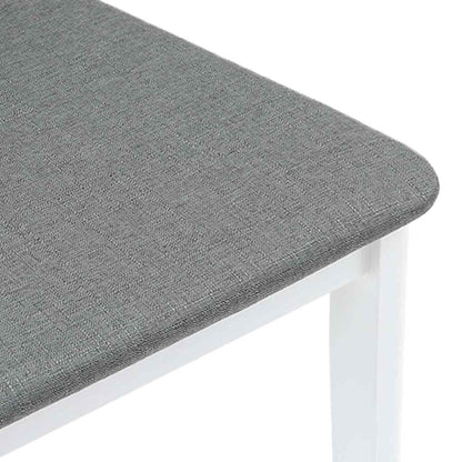 Sedie da Pranzo con Cuscini 2 pz Bianco Legno Massello di Hevea | homemem39