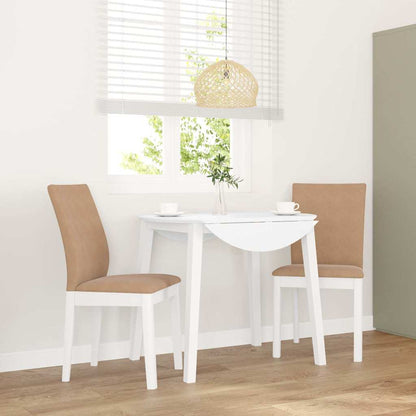 Sedie da Pranzo con Cuscini 2 pz Bianco Legno Massello di Hevea | homemem39