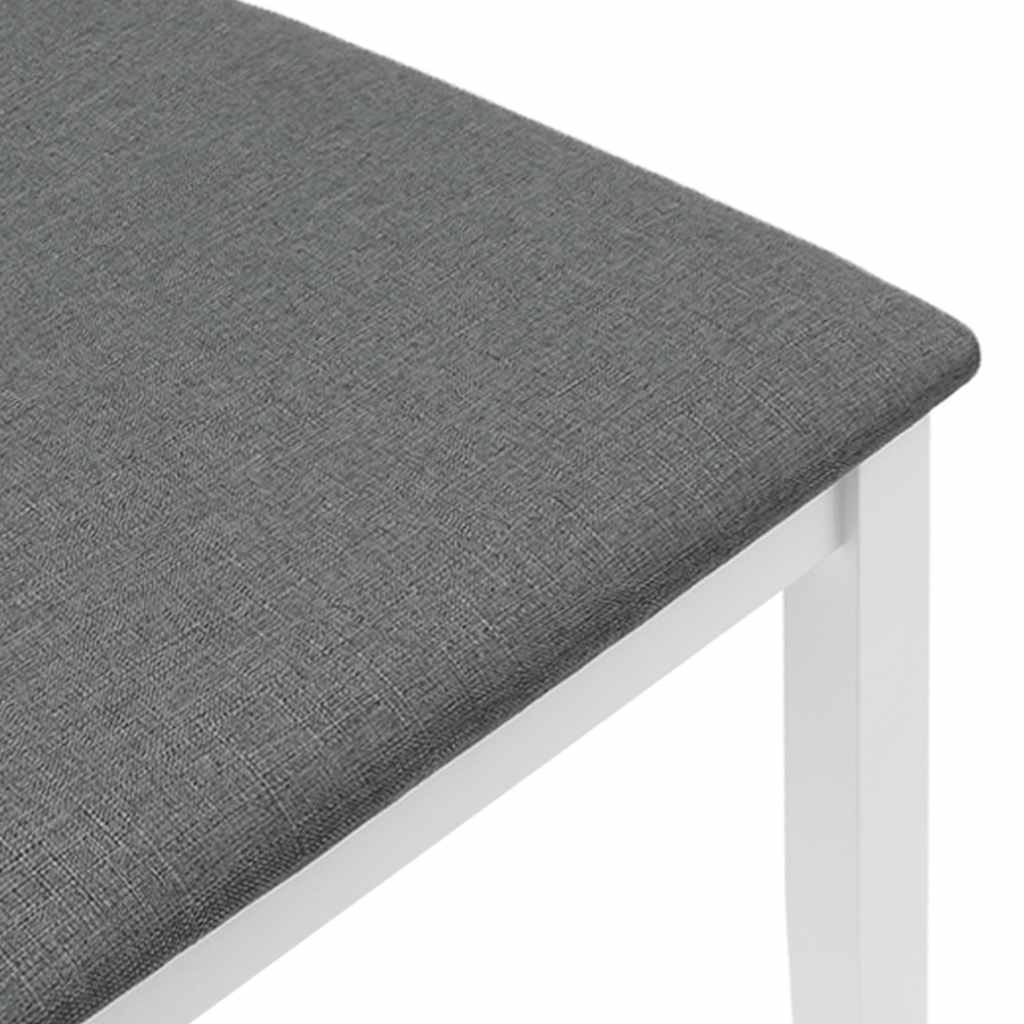 Sedie da Pranzo con Cuscini 2 pz Bianco Legno Massello di Hevea | homemem39