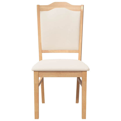 Sedie da Pranzo con Cuscini 2 pz in Legno Massello di Hevea | homemem39