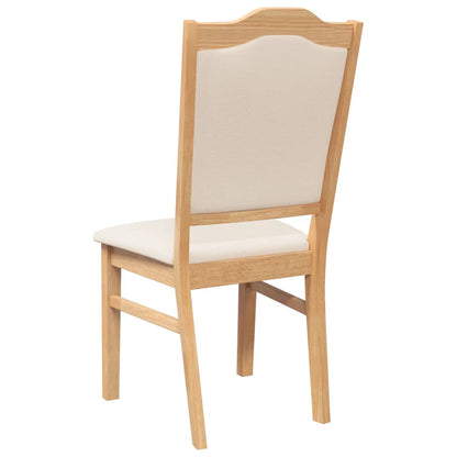 Sedie da Pranzo con Cuscini 2 pz in Legno Massello di Hevea | homemem39