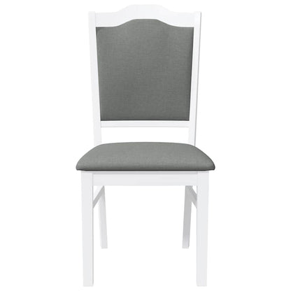 Sedie da Pranzo con Cuscini 2 pz Bianco Legno Massello di Hevea | homemem39