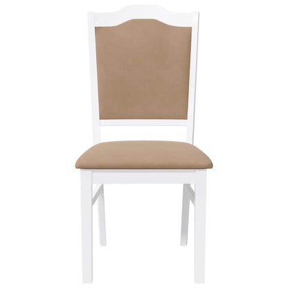 Sedie da Pranzo con Cuscini 2 pz Bianco Legno Massello di Hevea | homemem39