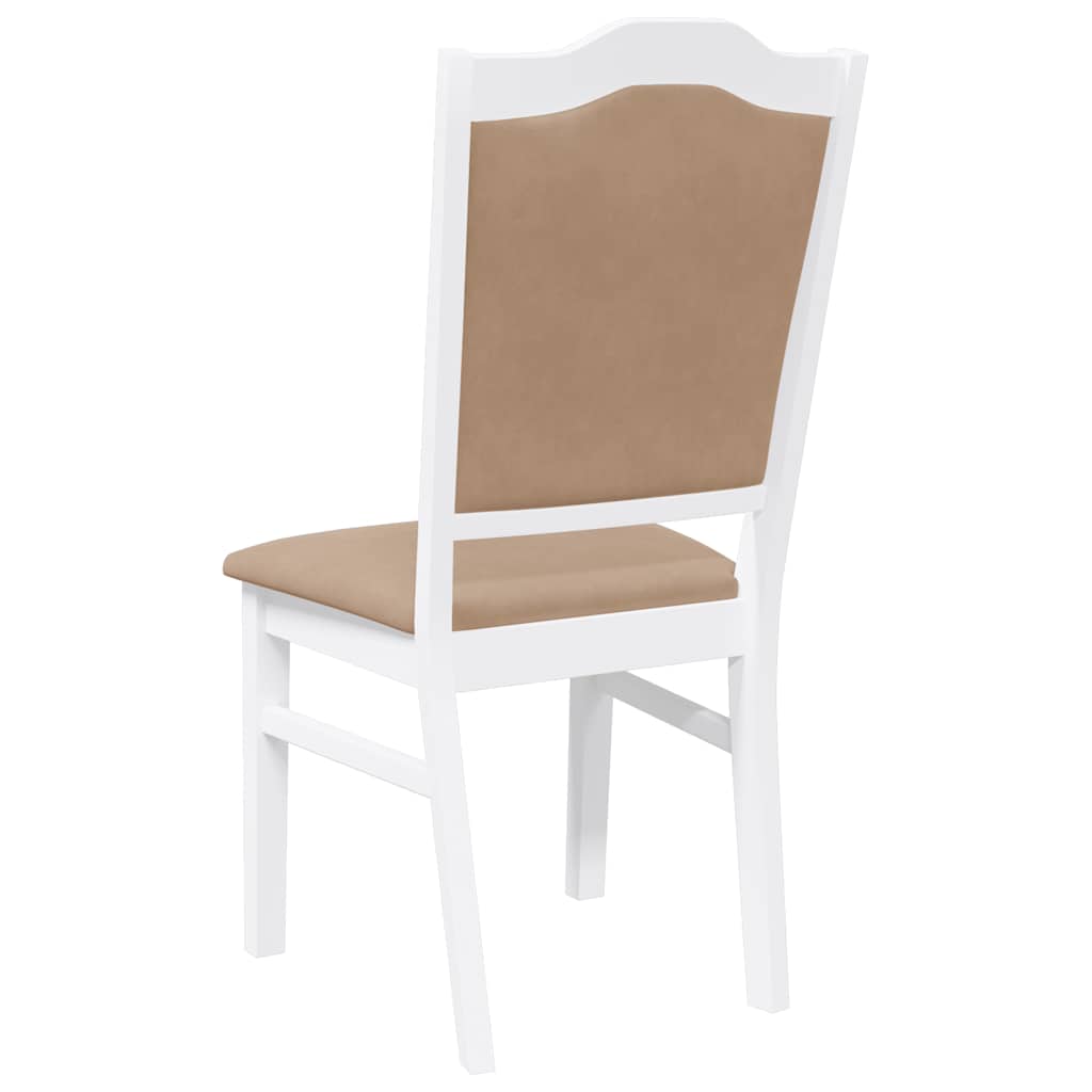 Sedie da Pranzo con Cuscini 2 pz Bianco Legno Massello di Hevea | homemem39