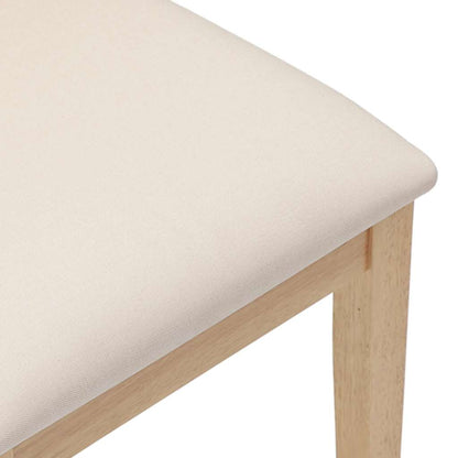 Sedie da Pranzo con Cuscini 2 pz in Legno Massello di Hevea