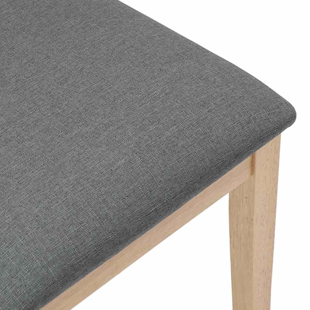 Sedie da Pranzo con Cuscini 2 pz in Legno Massello di Hevea