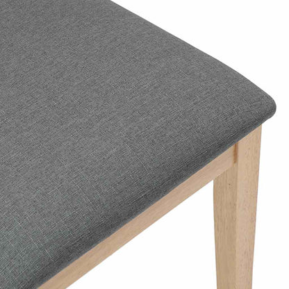 Sedie da Pranzo con Cuscini 2 pz in Legno Massello di Hevea