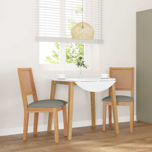 Sedie da Pranzo con Cuscini 2 pz in Legno Massello di Hevea | homemem39