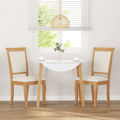 Sedie da Pranzo con Cuscini 2 pz Naturale Legno Massello Hevea