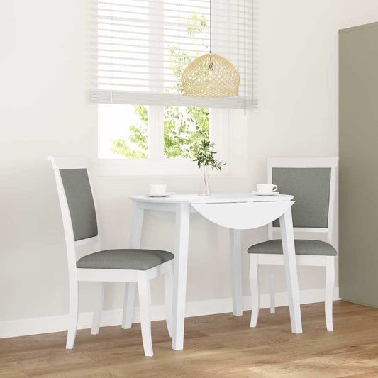 Sedie da Pranzo con Cuscini 2 pz Bianco Legno Massello di Hevea | homemem39