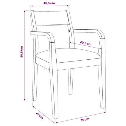 Sedie da Pranzo con Cuscini 2pz Marrone Legno Massello di Hevea