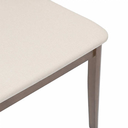 Sedie da Pranzo con Cuscini 2pz Marrone Legno Massello di Hevea