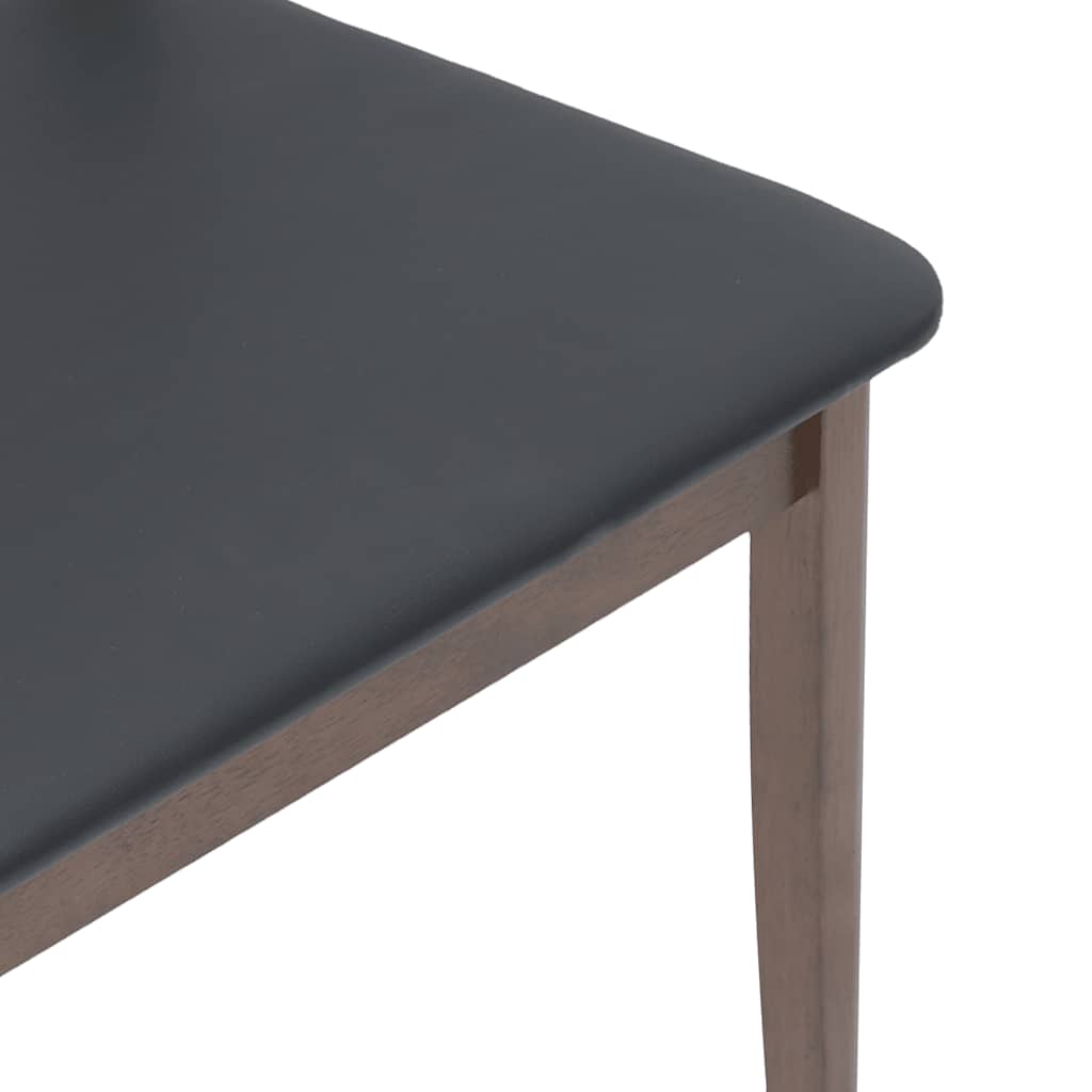 Sedie da Pranzo con Cuscini 2pz Marrone Legno Massello di Hevea